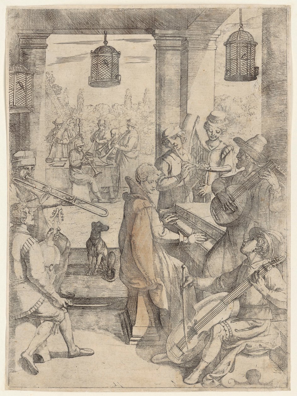 Reunión musical en la sociedad de los pájaros cautivos de Antonio Tempesta