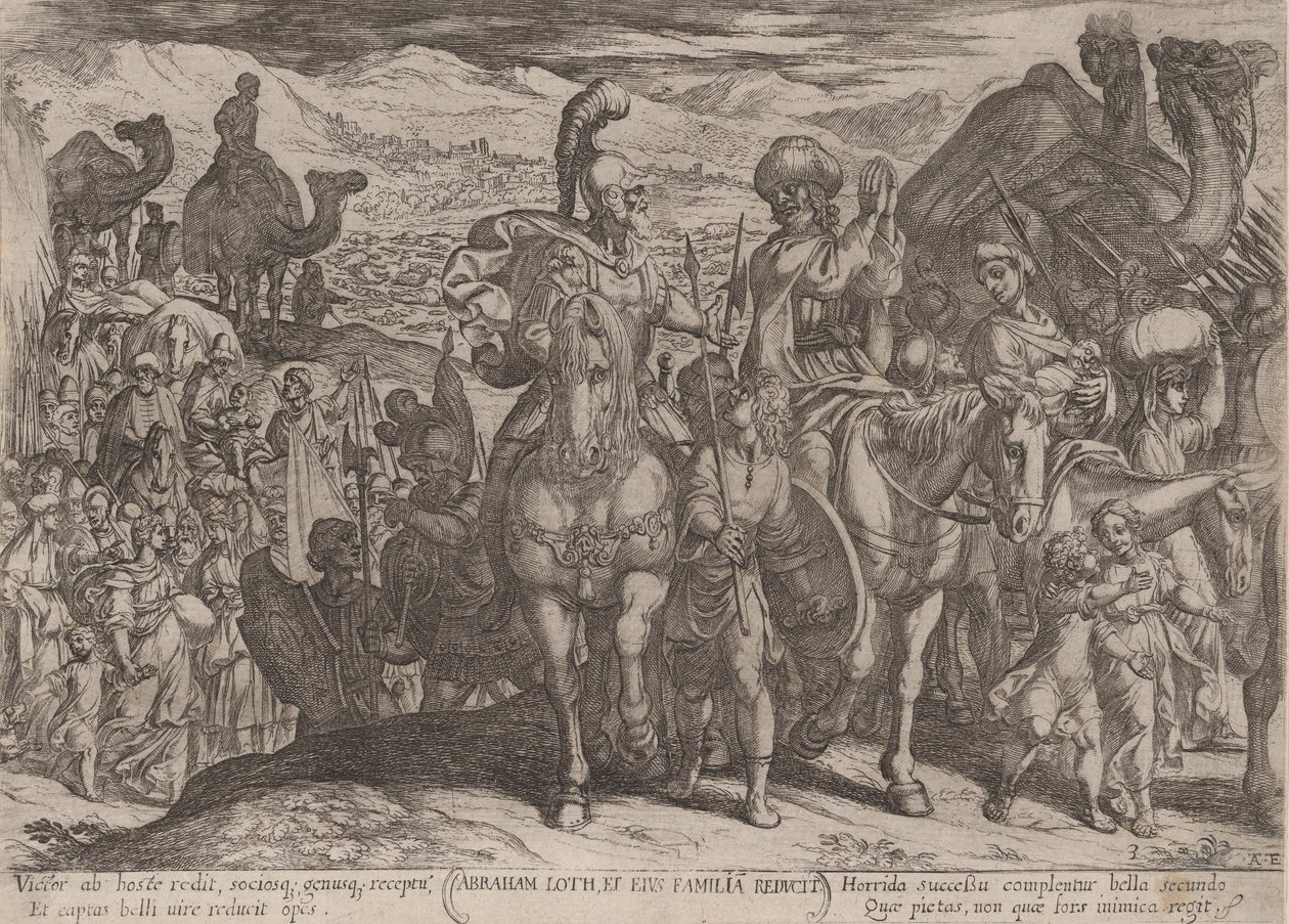 Placa 3: Abraham llevando a Lot y su familia a su propia tierra, de 