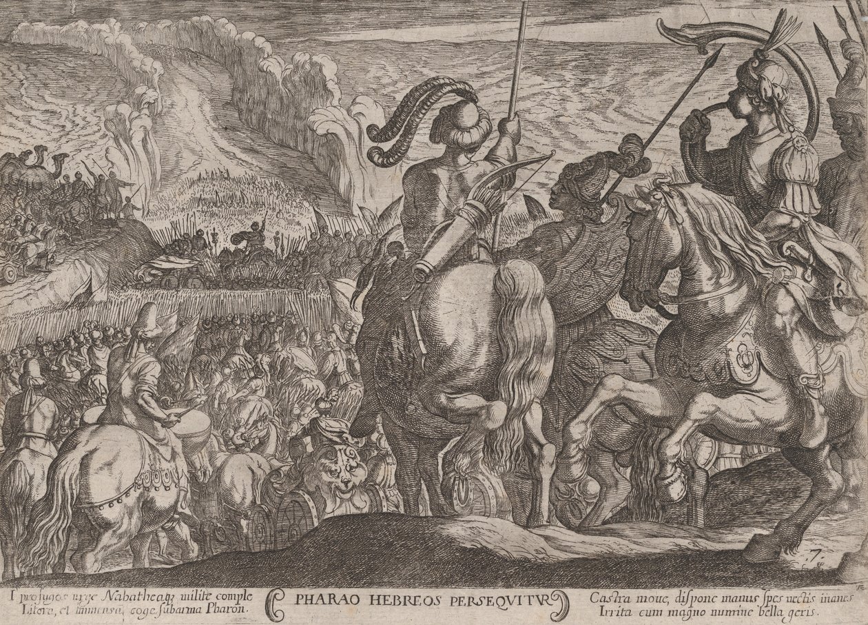 Placa 7: Los egipcios persiguiendo a los israelitas, de 