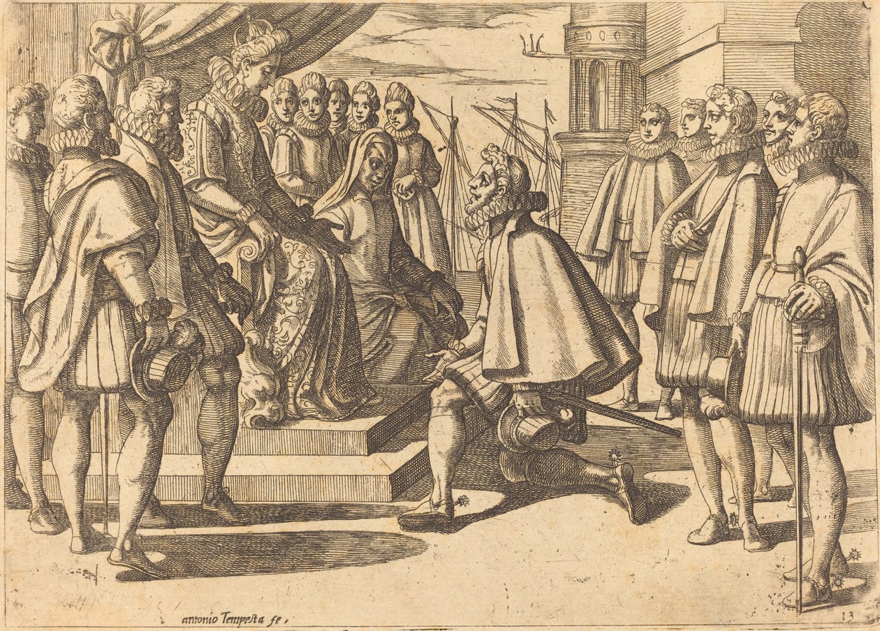 Duque Español ante Margarita de Austria de Antonio Tempesta