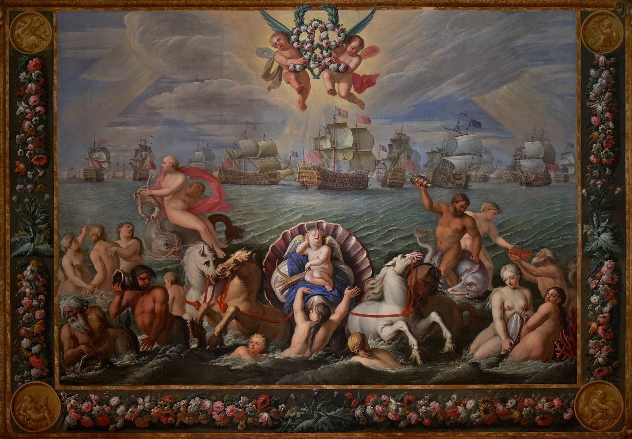 Jorge, Príncipe de Dinamarca, detalle del Salón de la Reina de Antonio Verrio
