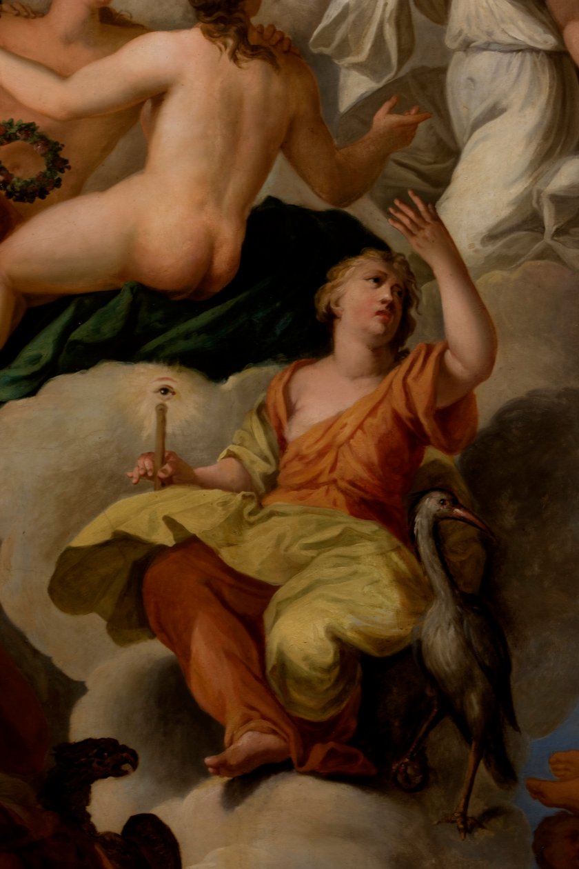 Vigilancia, detalle del Salón de la Reina de Antonio Verrio