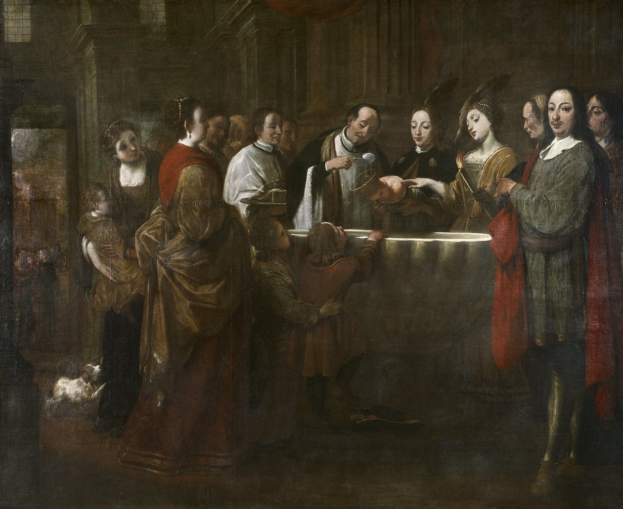 El bautismo de San Francisco, c.1729-33 (óleo sobre lienzo) de Antonio Viladomat
