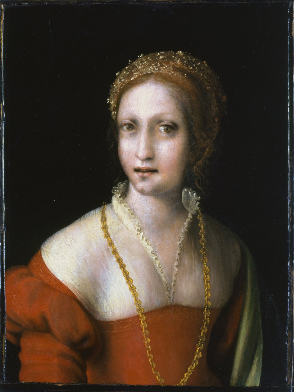 Italiano: Retrato de una joven Retrato de una joven de Antonio da Correggio