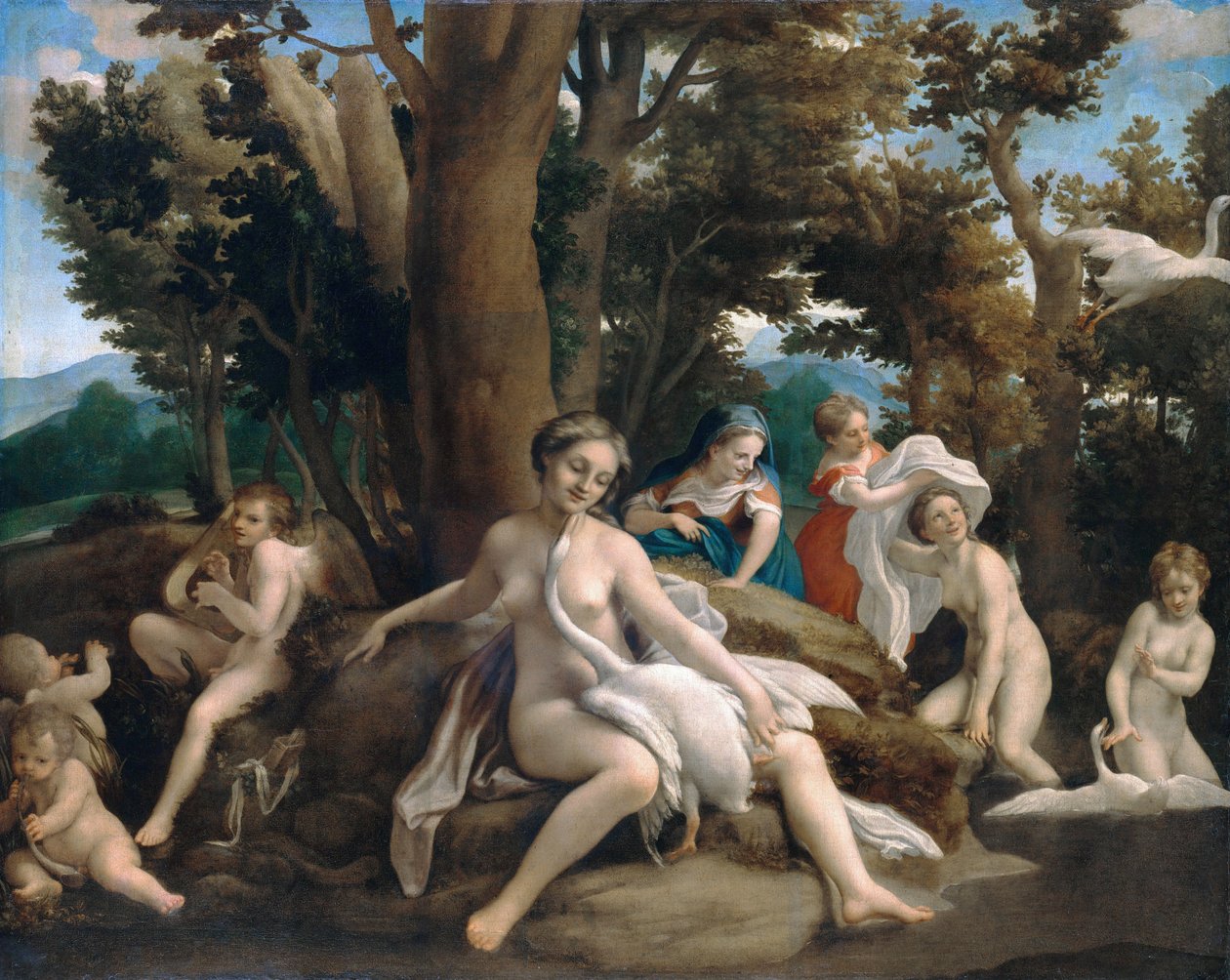 Leda y el cisne de Antonio da Correggio