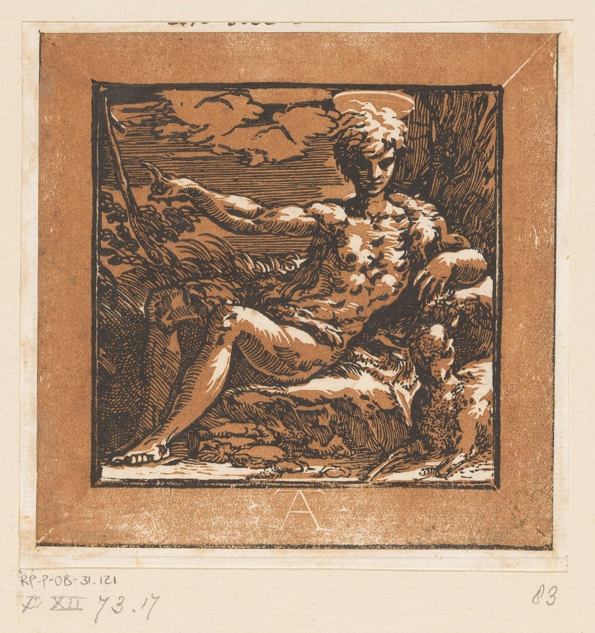 Juan el Bautista en el desierto de Antonio da Trento