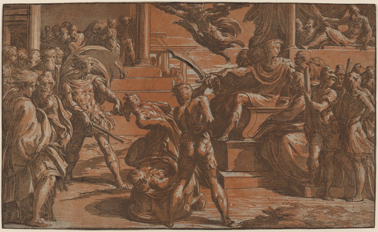 El Martirio de Dos Santos, c. 1530 de Antonio da Trento
