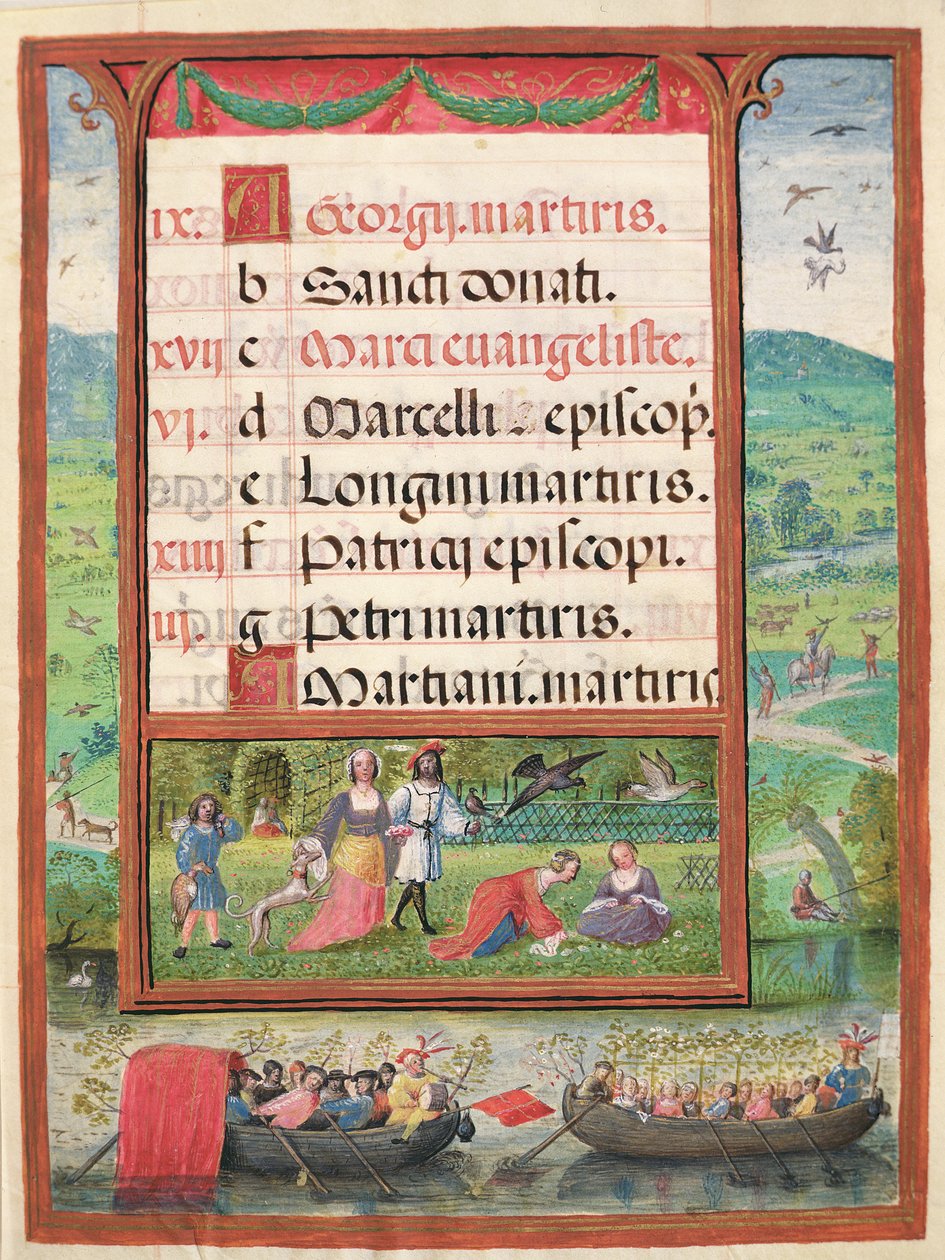 El mes de abril, miniaturas del 
