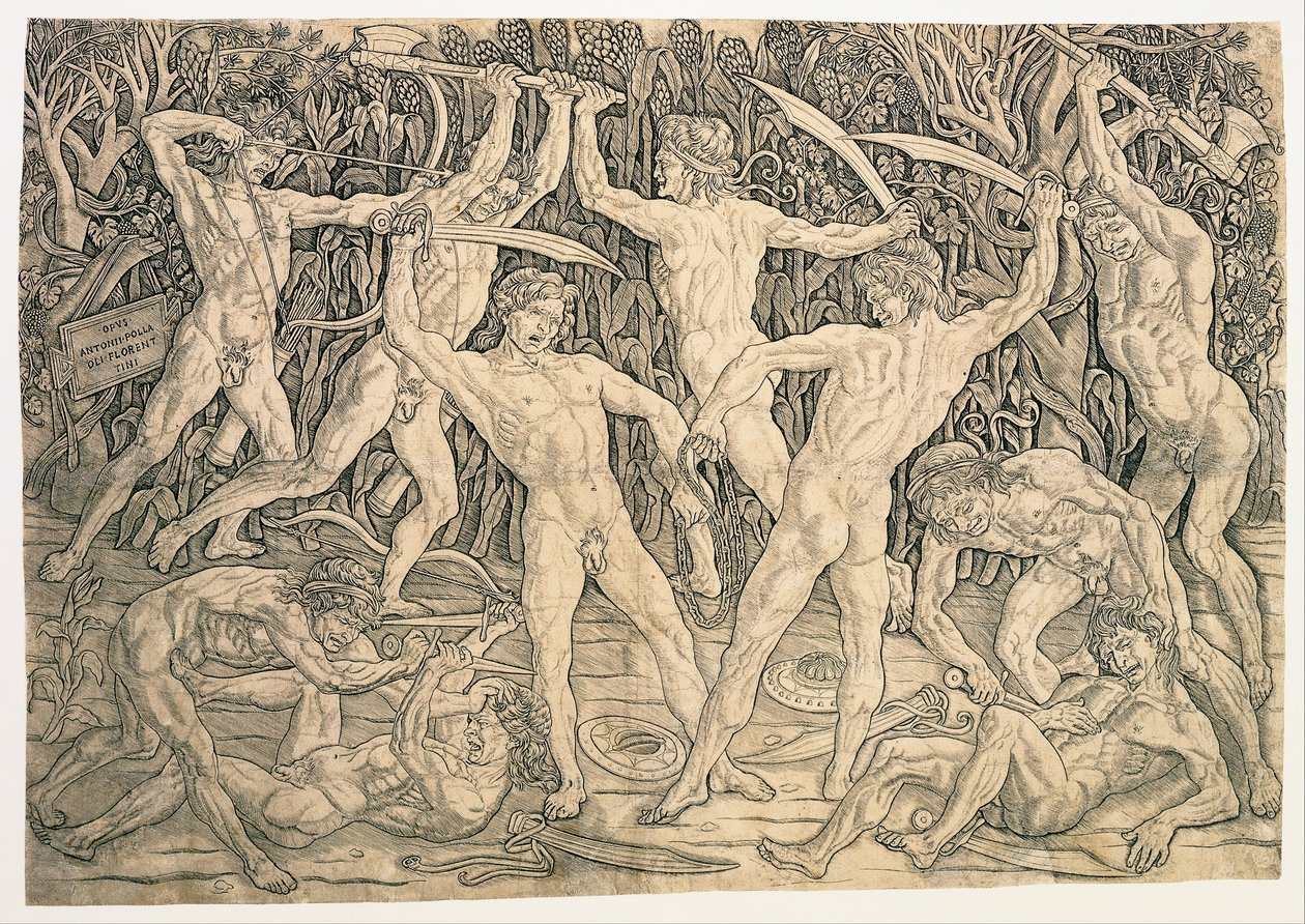 Batalla de los desnudos de Antonio del Pollaiolo