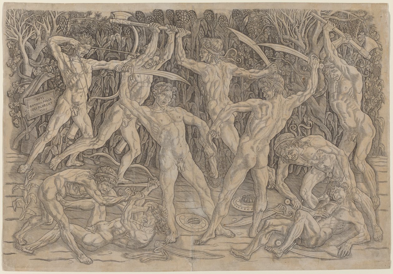 Batalla de los Desnudos de Antonio Pollaiuolo