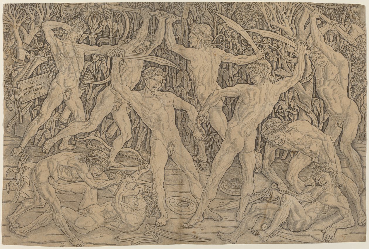 Batalla de los Desnudos de Antonio Pollaiuolo