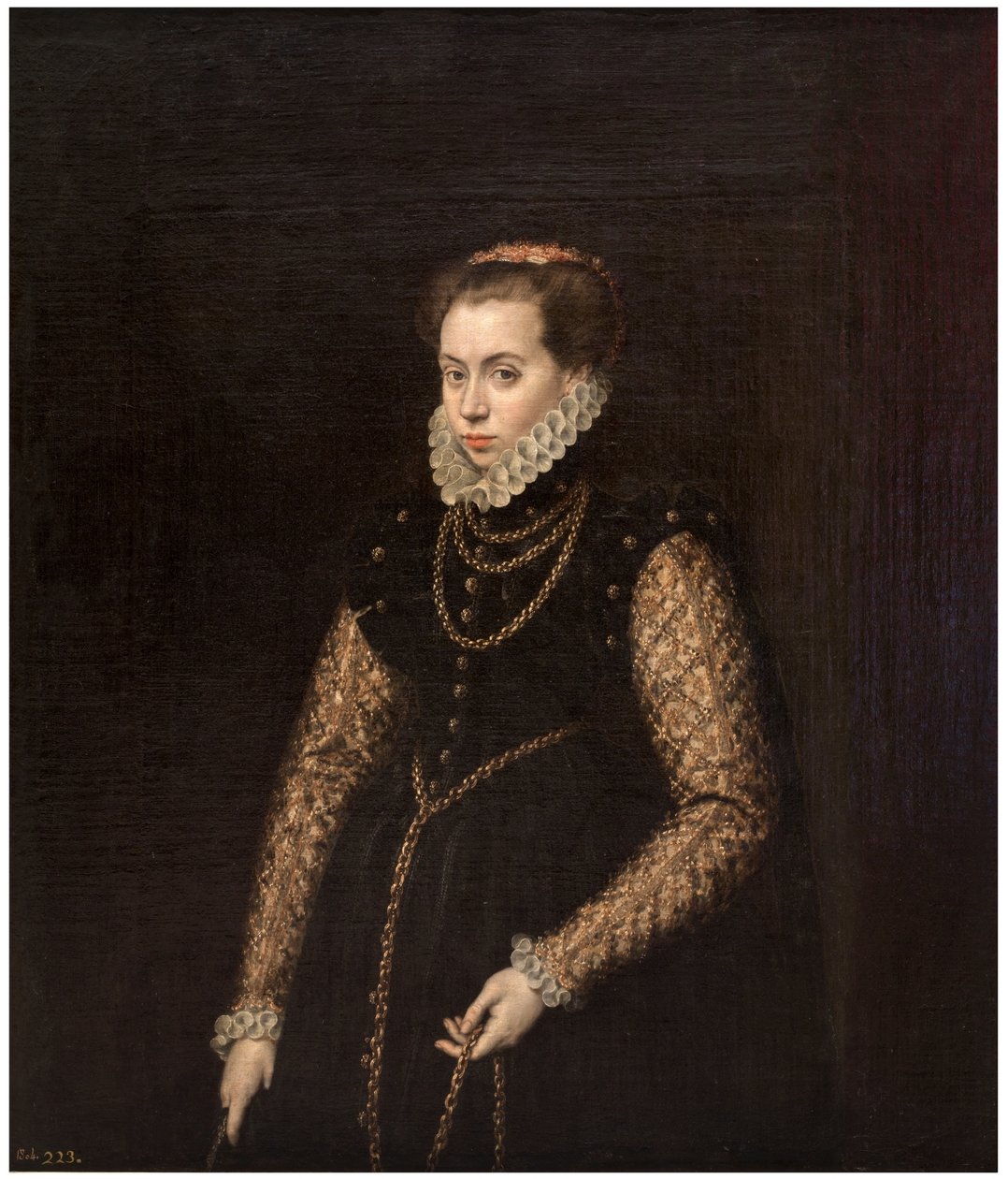 Español:  La dama de las cadenas de oro Lady with Gold Chains de Antonis Mor