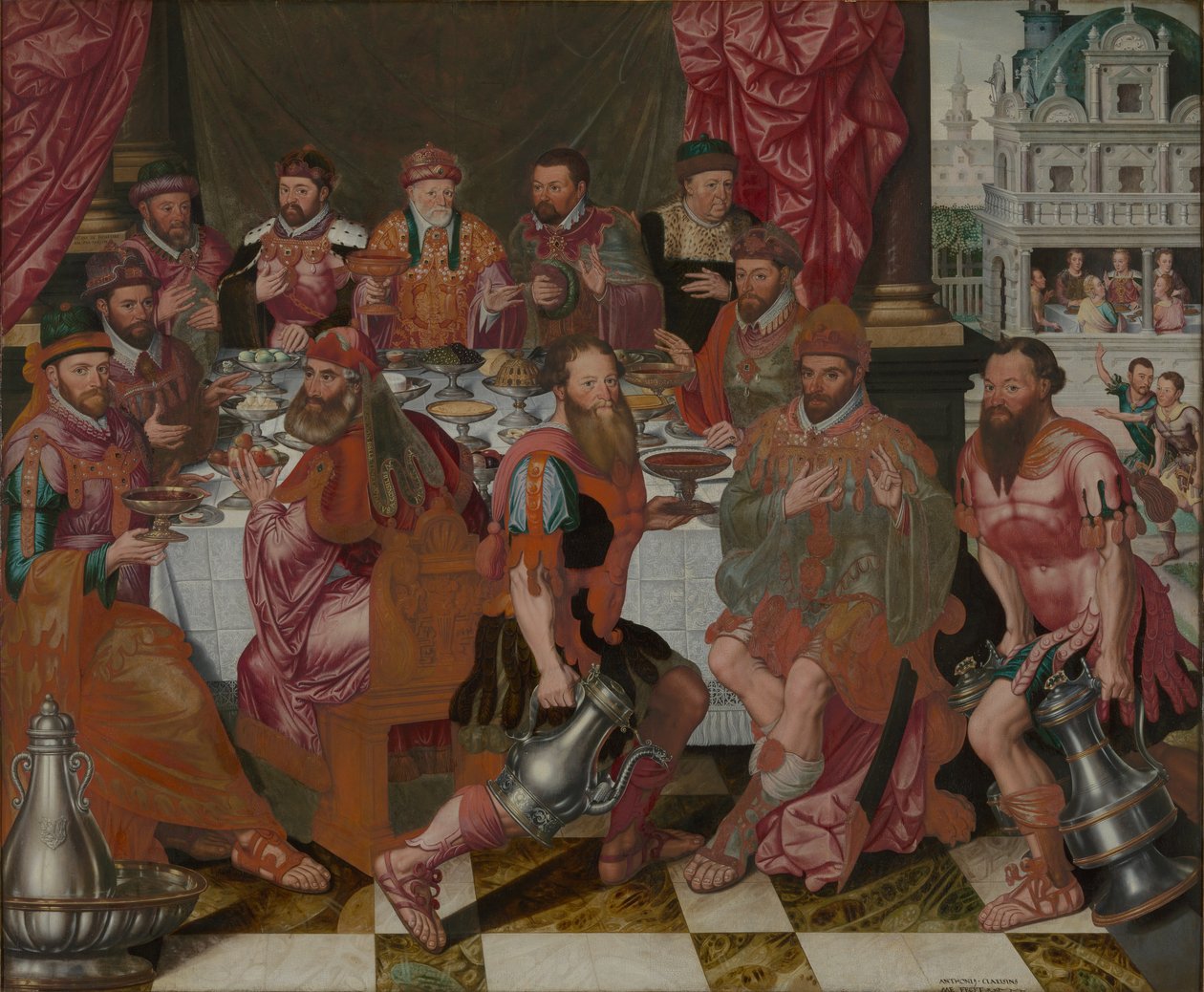 Banquete de los miembros del consejo del Ayuntamiento de Antoon Claeissens