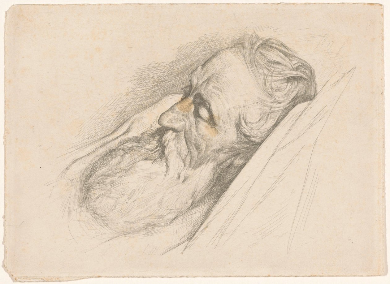 Hombre dormido con barba de Antoon Derkinderen