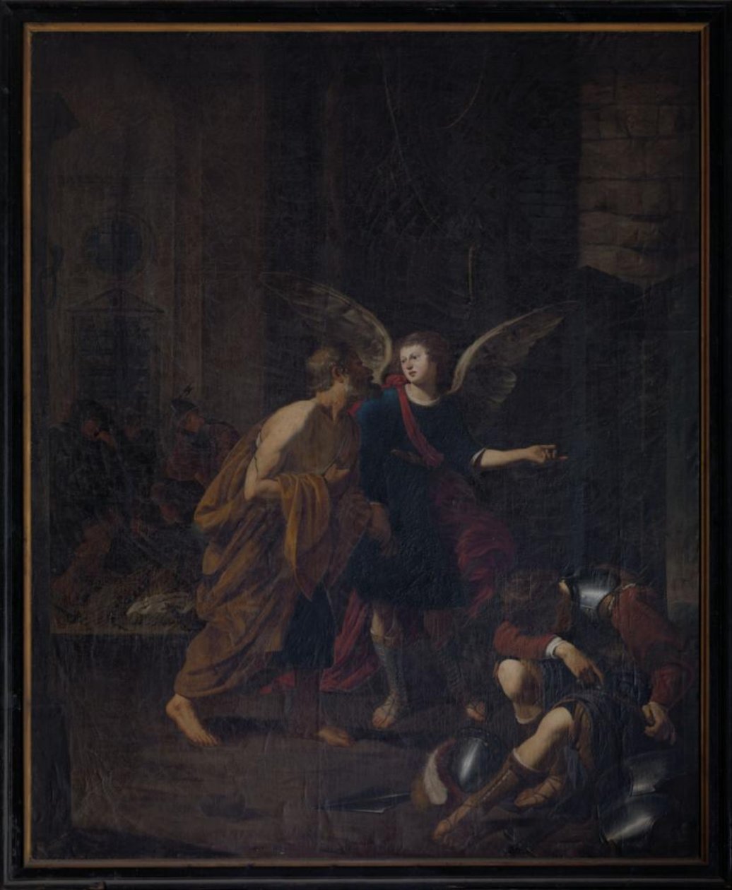 El ángel que libera a San Pedro de la cárcel de Antoon van den Heuvel