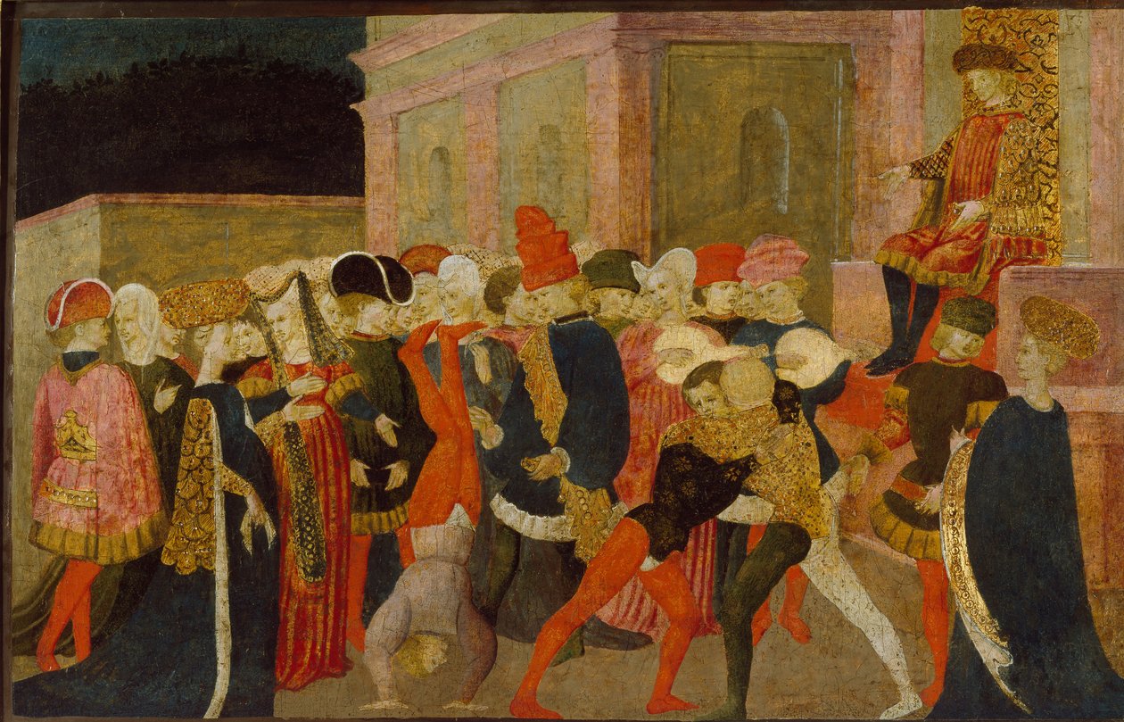 El rapto de las sabinas, siglo XV de Apollonio di Giovanni di Tommaso