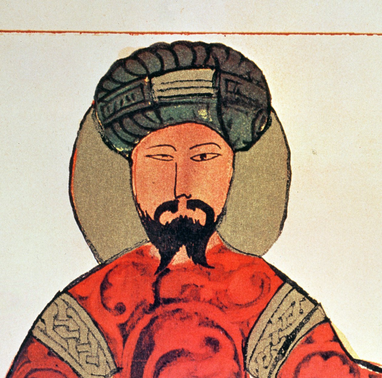 Retrato de Saladino (1138-93) (detalle) de Arabic School