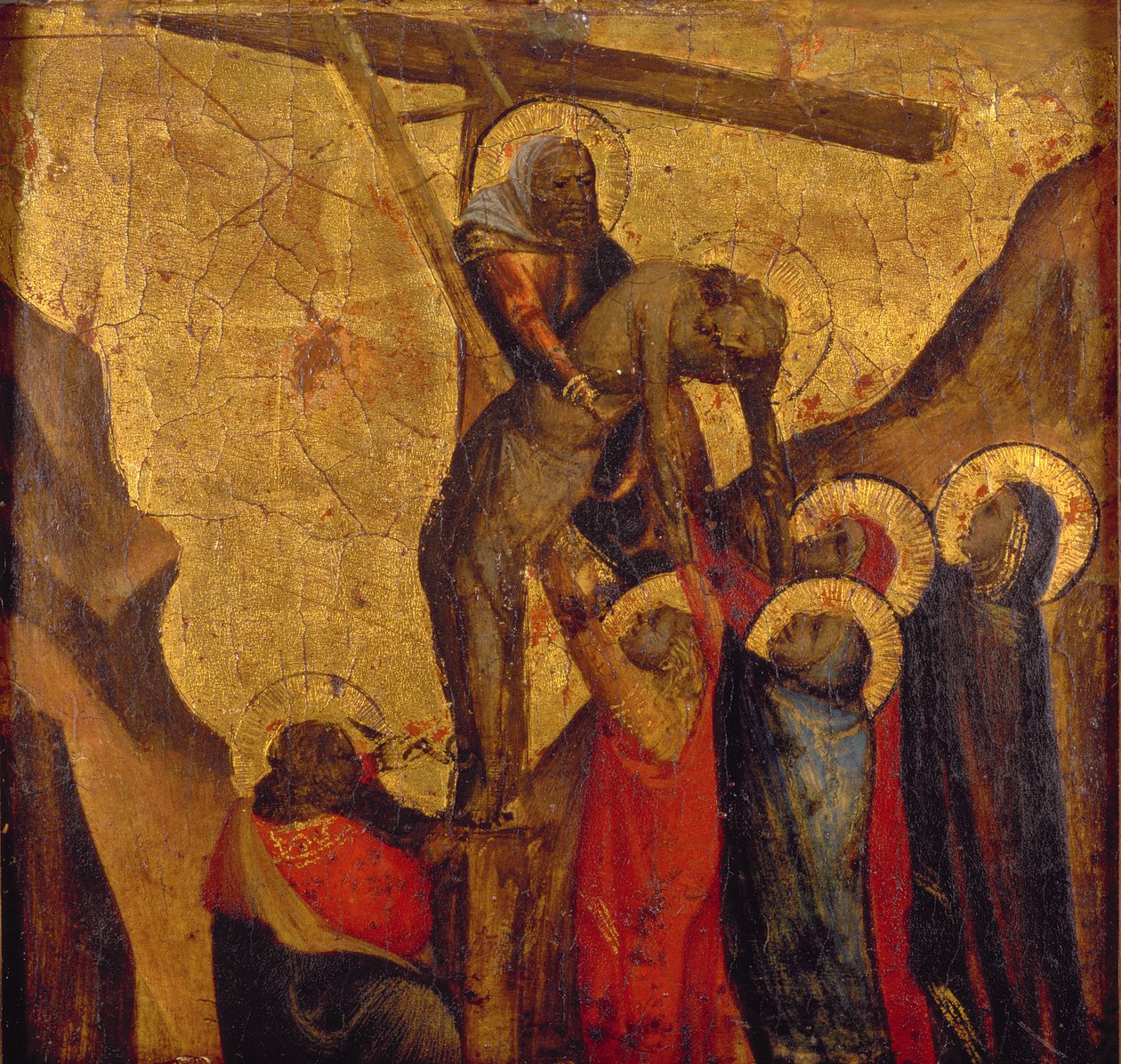 La deposición de Cristo de la cruz de Arcangelo di Cola da Camerino