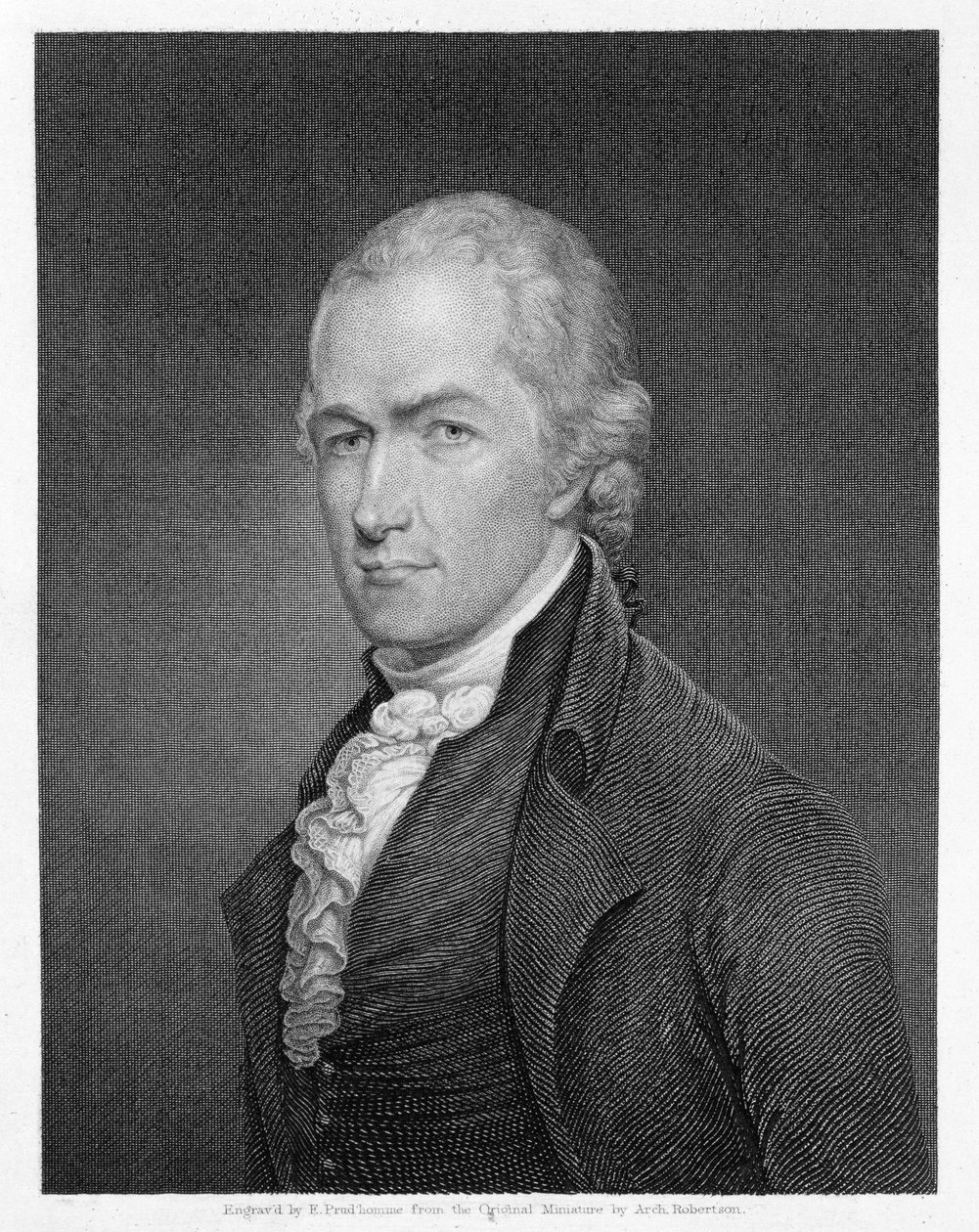 Alexander Hamilton grabado por John Francis Eugene Prud