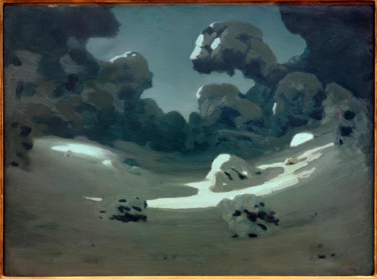Luz de luna en el bosque. Invierno de Archip Iwanowitsch Kuindschi