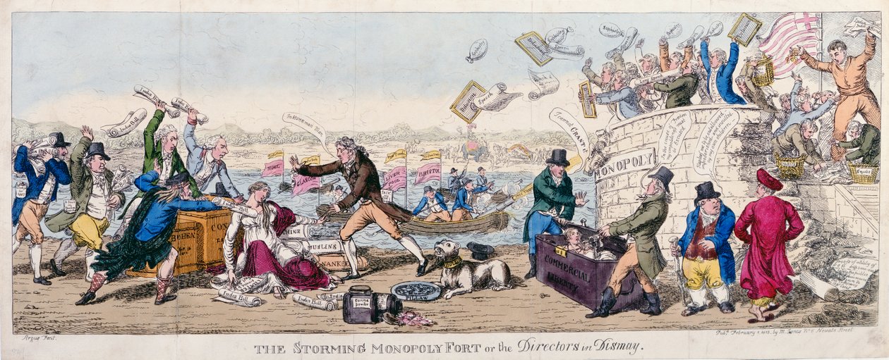 El Asalto al Fuerte Monopoly o Los Directores en Consternación, publicado 1813 de Argus
