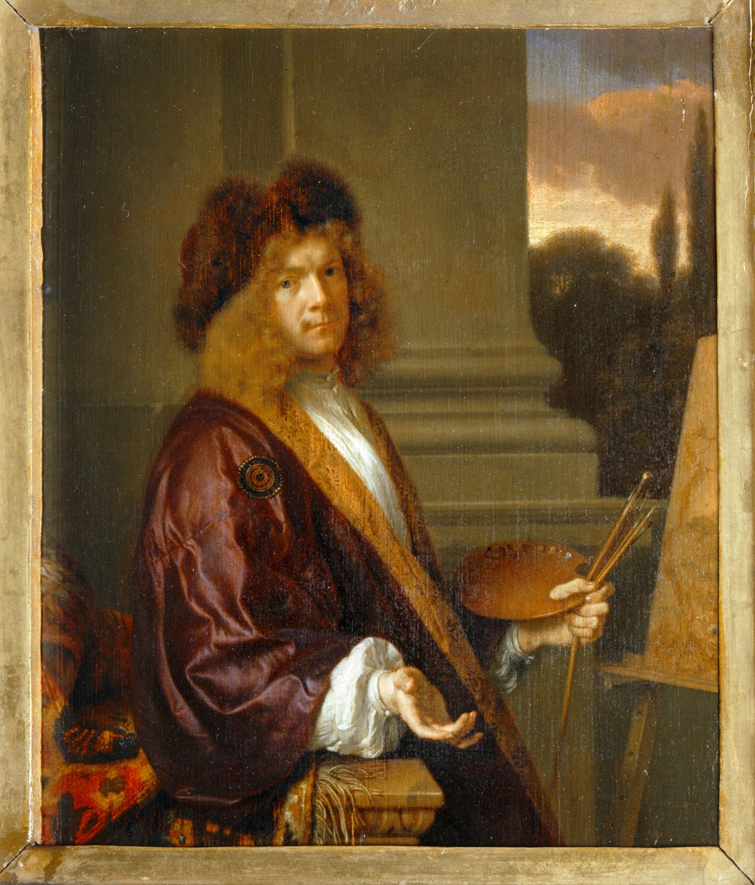 Autorretrato con caballete ... de Arie de Vois