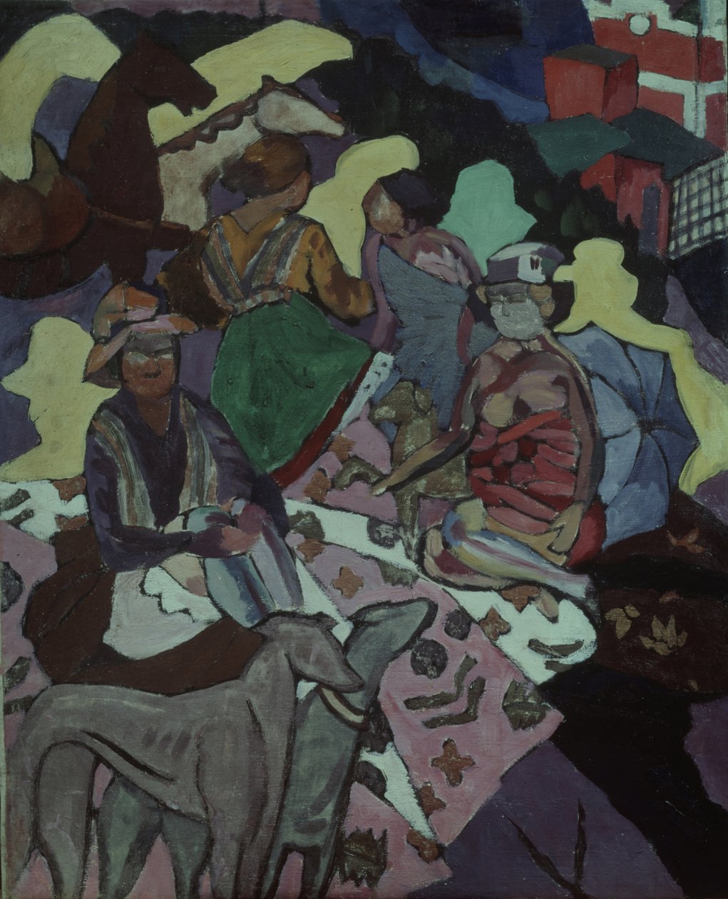 En la playa, 1915-1916 de Aristarkh Vasilievic Lentulov