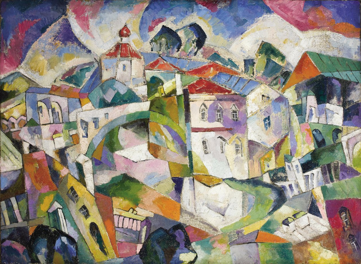 Paisaje Urbano Cubista de Aristarkh Vasilievic Lentulov