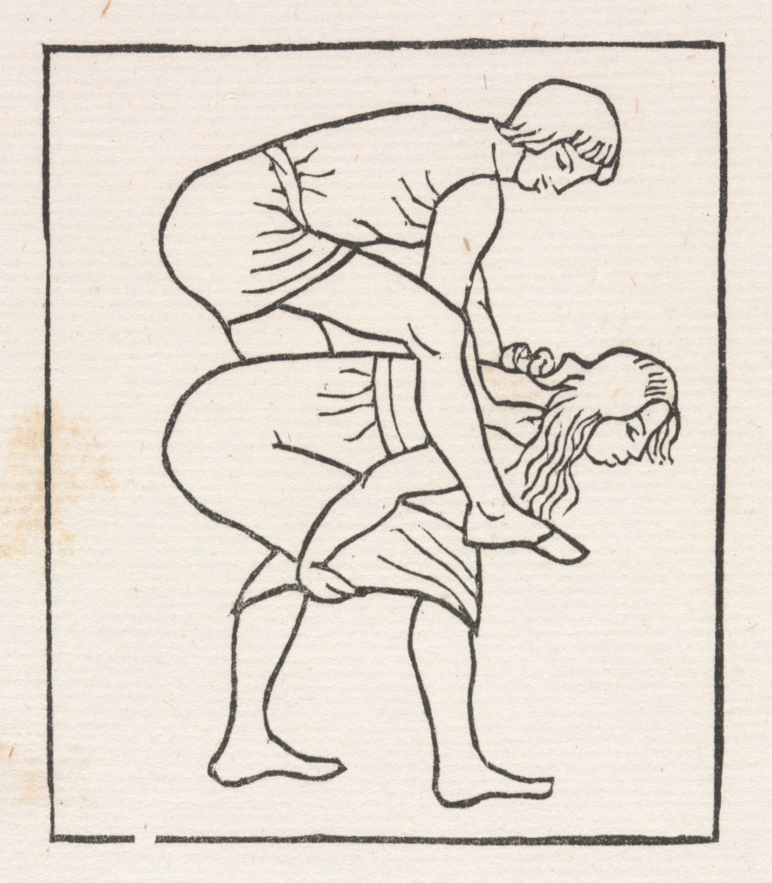 Dafnis y Cloe: Dafnis pone la manzana en el pecho de Chloe de Aristide Maillol