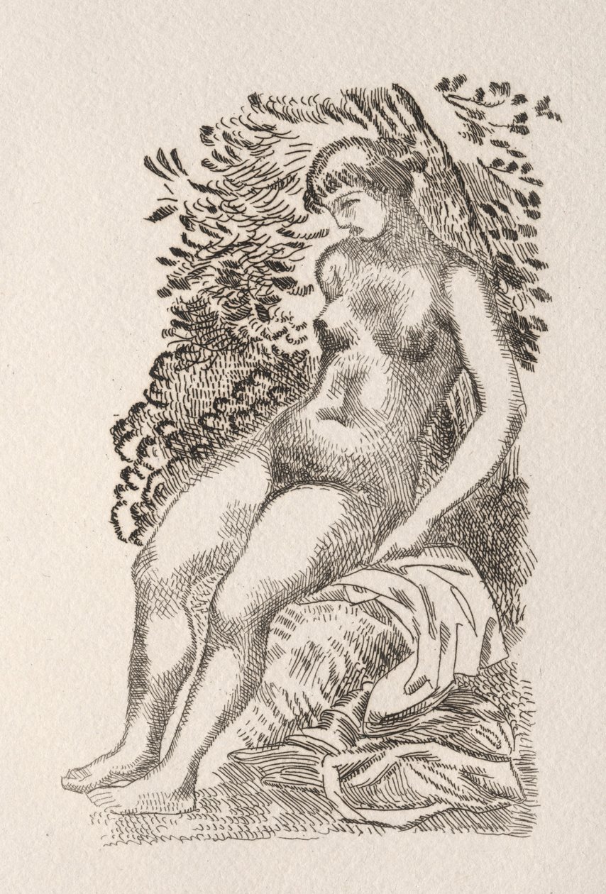 Ilustración para un poema de Pierre de Ronsard de Aristide Maillol