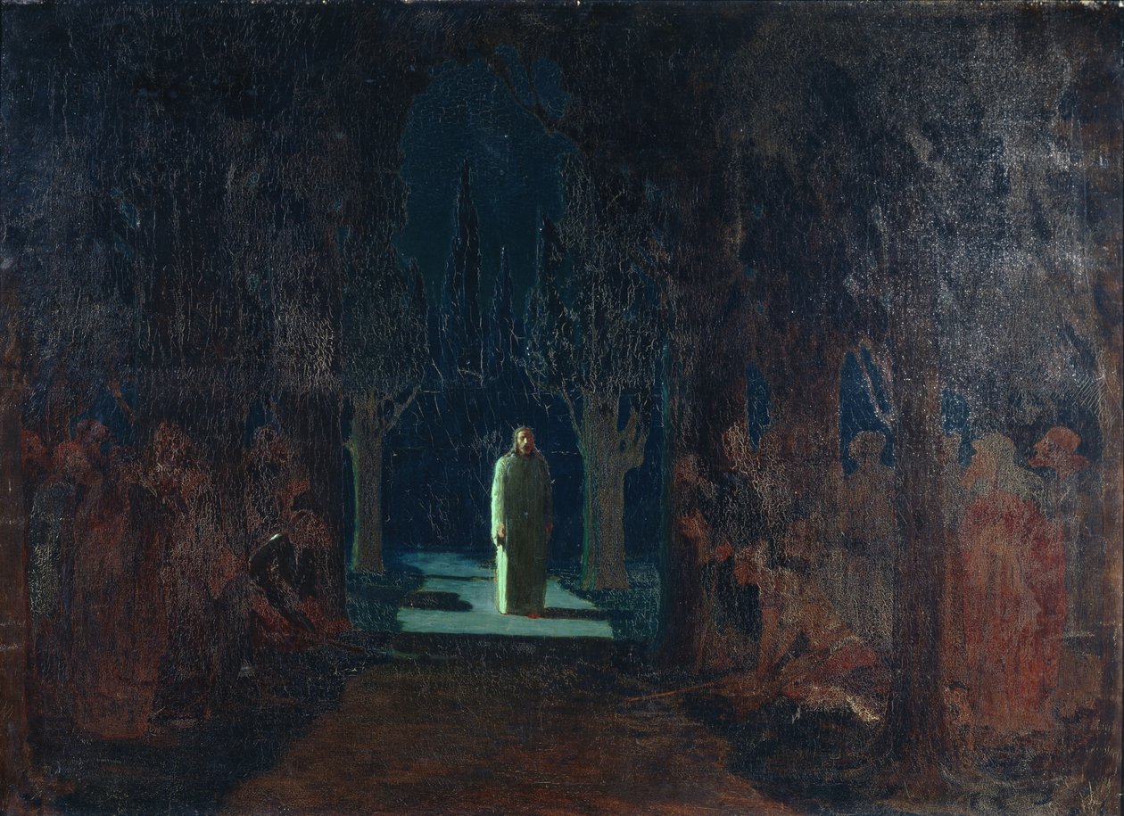 Cristo en el Jardín de Getsemaní de Arkhip Ivanovich Kuindzhi