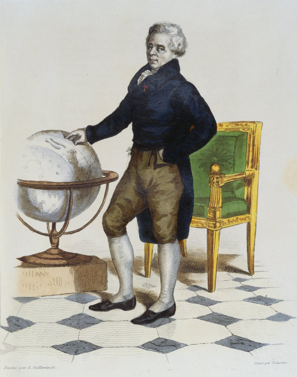 Pierre-Simon (1747-1825) Marqués de Laplace, grabado por Delaistre de Armand Guilleminot