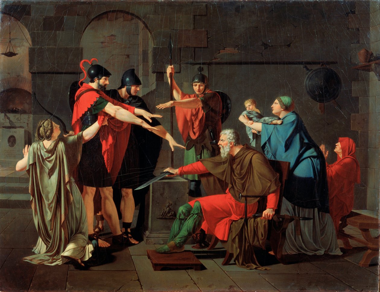 El juramento de los Horacios, 1791 de Armand Charles Caraffe