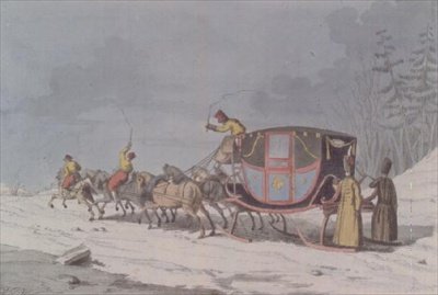 Caballo y Carroza en Trineos de 