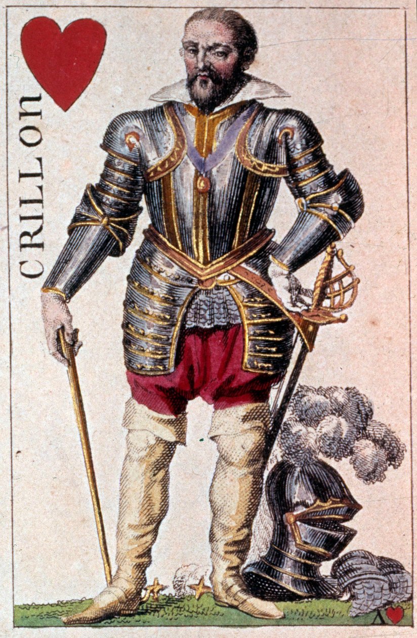 Representación de Louis de Balbes de Berton, caballero apodado el Valiente Crillon (detalle) de Armand Gustave Houbigant