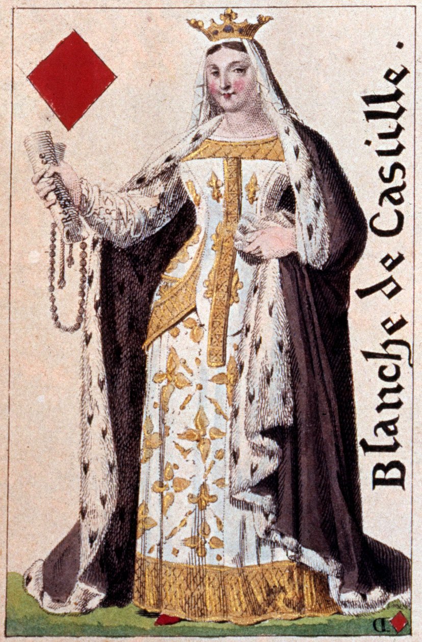 Representación de la Reina Blanca de Castilla (1188-1252). (detalle) de Armand Gustave Houbigant