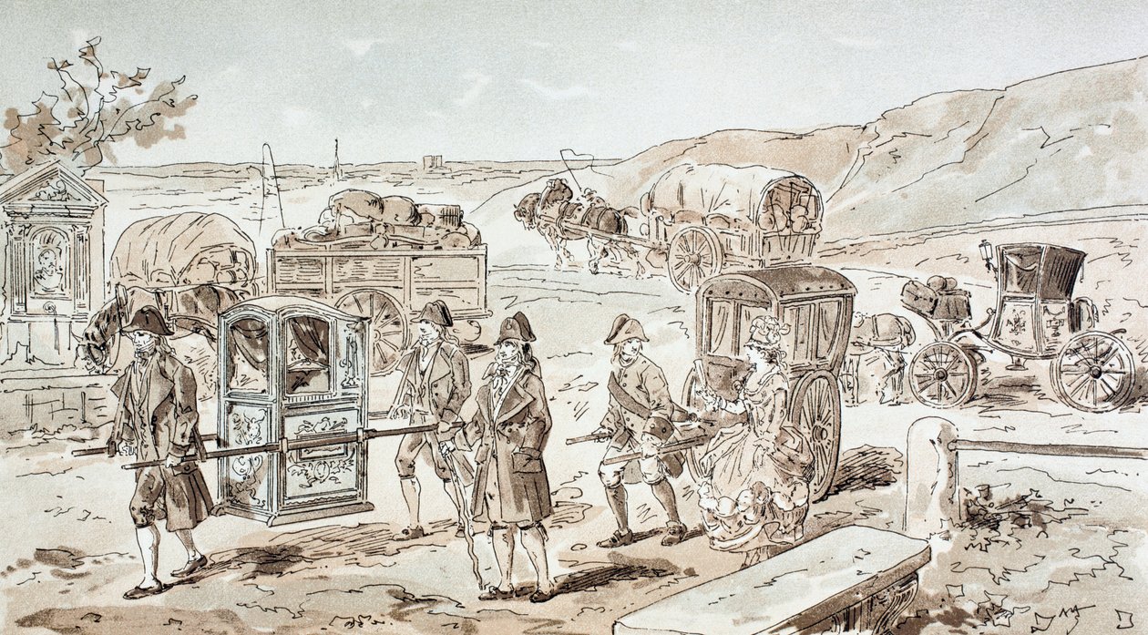 Ejemplos de medios de transporte del siglo XVIII, 1886 de Armand Jean Heins