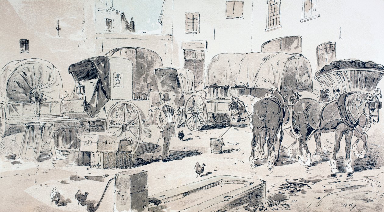 Tipos de carruajes utilizados durante el siglo XIX, 1886 de Armand Jean Heins