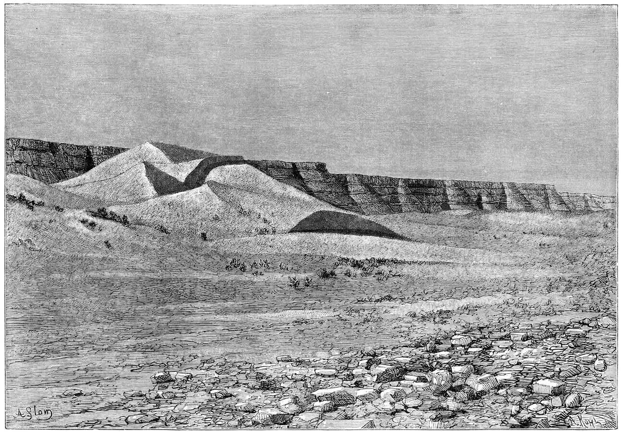Acantilados del Igharghar, tomados desde el norte de Temassinin de Armand Kohl