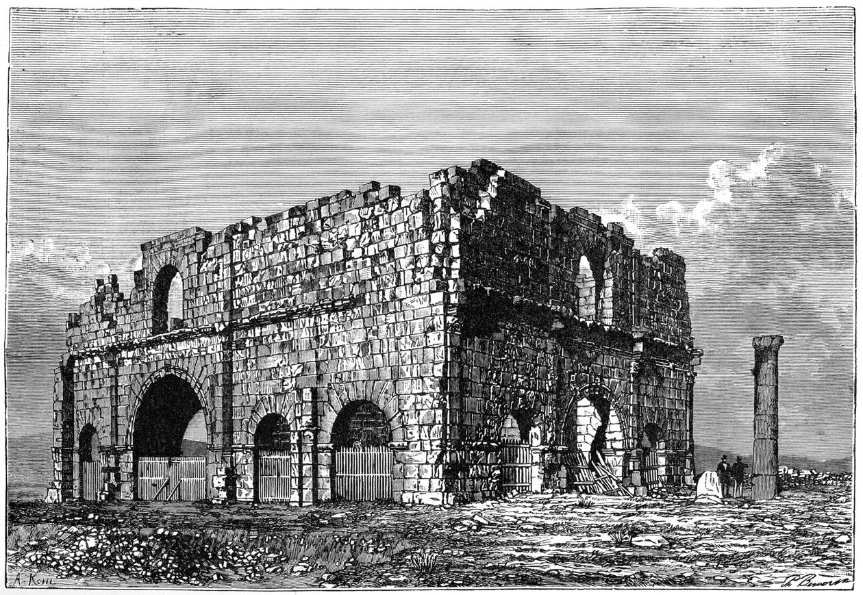 Las ruinas del Pretorio, Lambaesis, Argelia de Armand Kohl