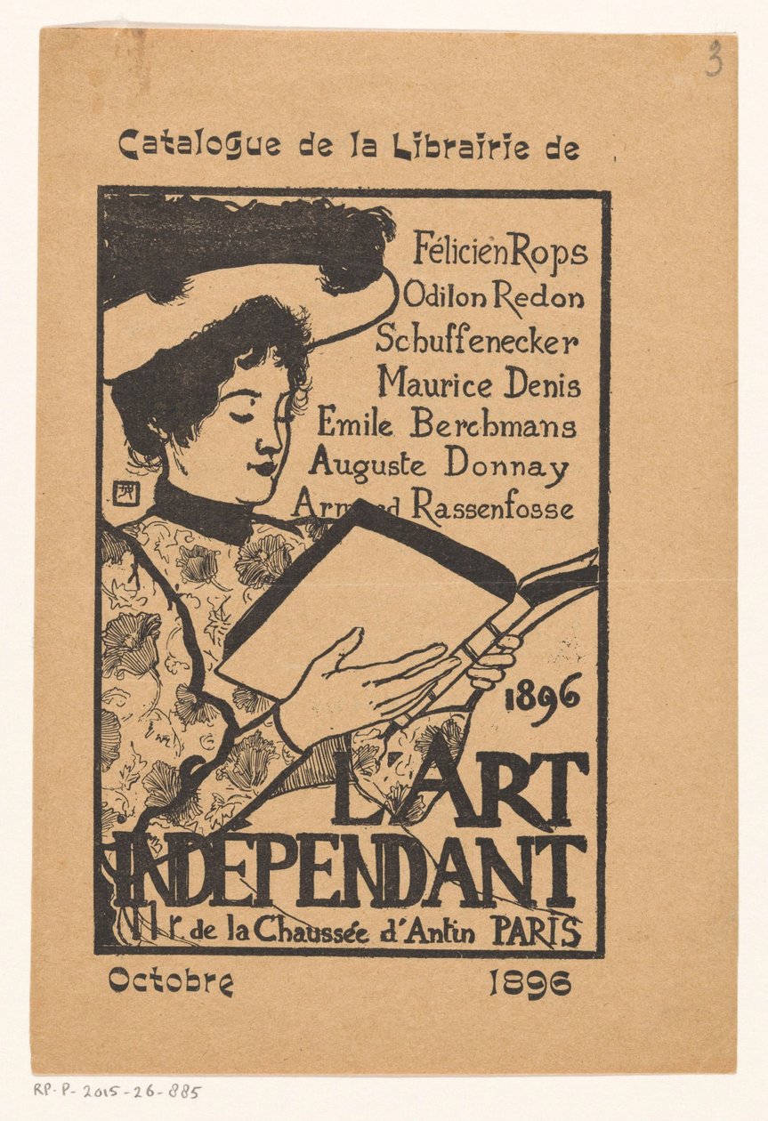 Mujer lectora con sombrero de Armand Rassenfosse
