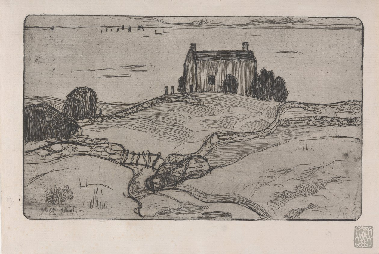 La Maison du Pendu (La casa del ahorcado) 1893 (aguafuerte) de Armand Séguin