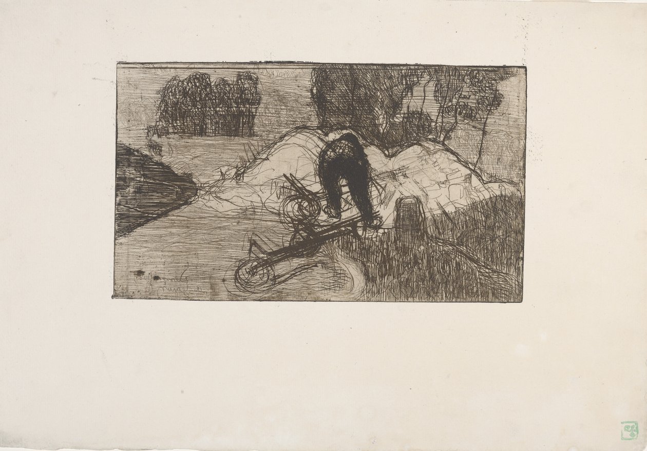 El estibador 1893 (aguafuerte) de Armand Séguin