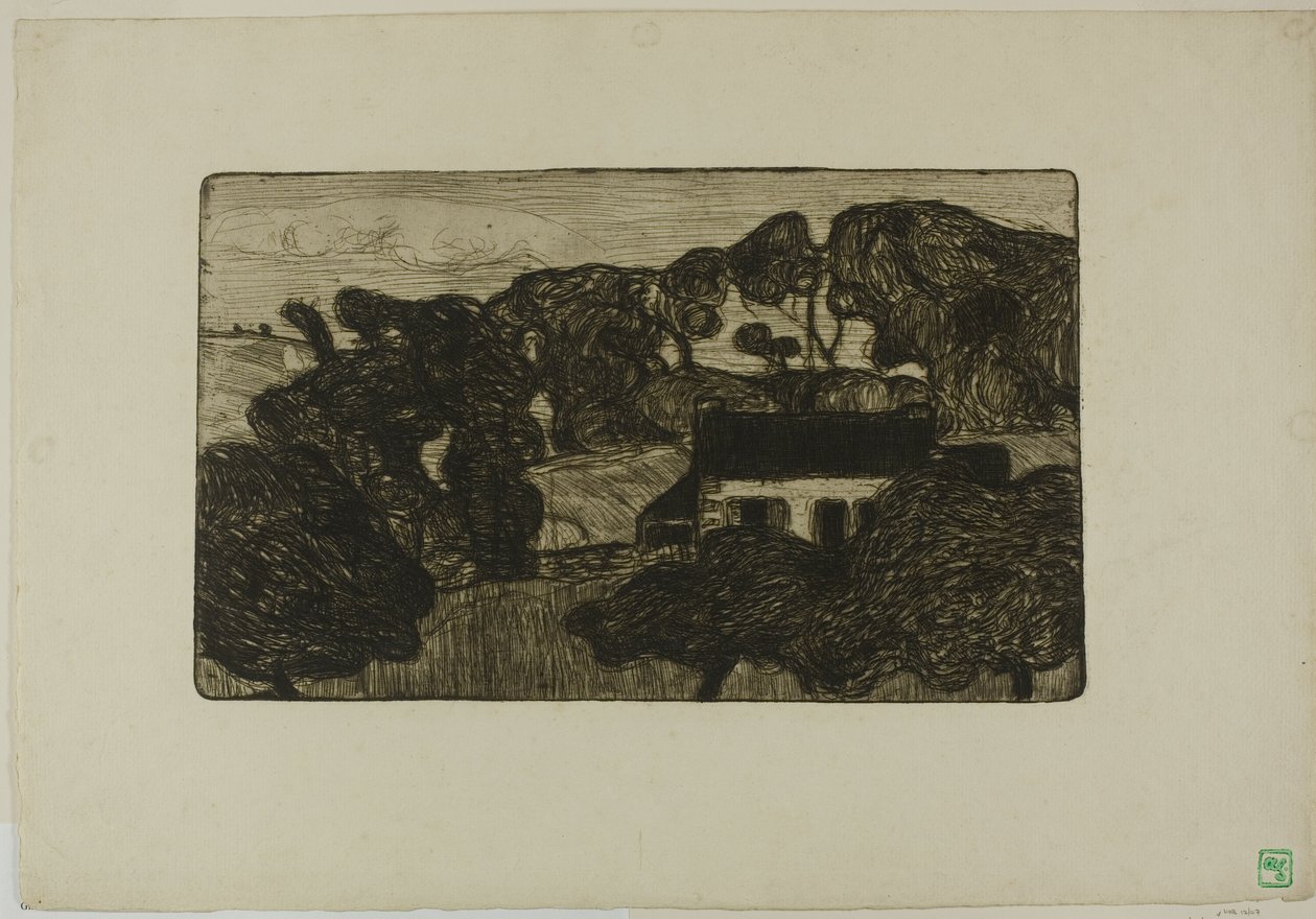 Casa de campo rodeada de árboles de Armand Séguin