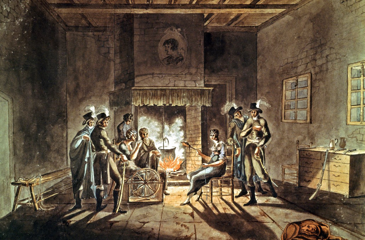 Conspiración de Cadoudal, principios del siglo XIX (gouache) de Armand de Polignac