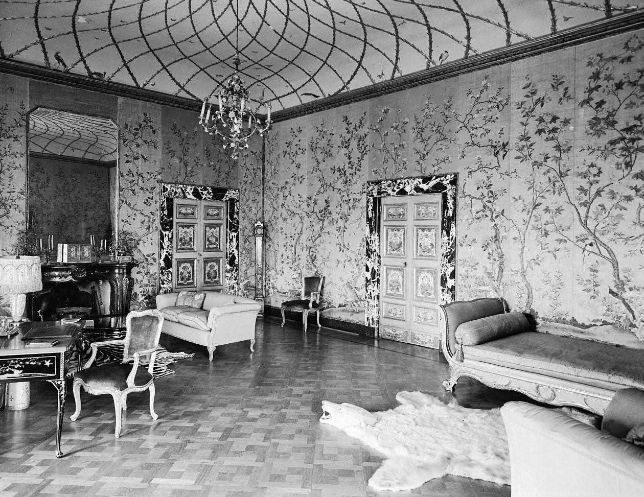 Una gran sala en la Villa Madama, Roma de Armando Bruni