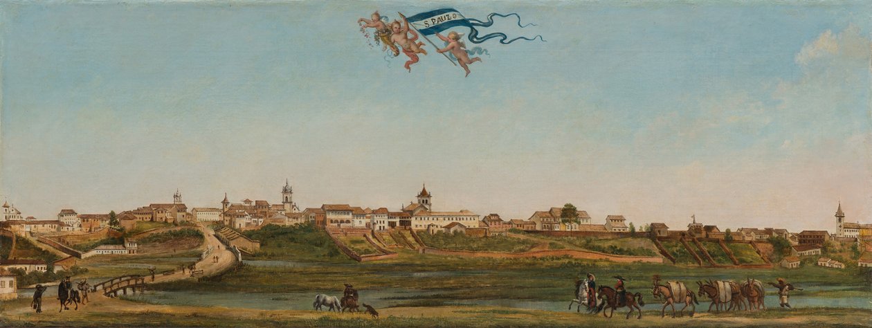 Vista panorámica de São Paulo, 1821 de Arnaud Julien Pallière