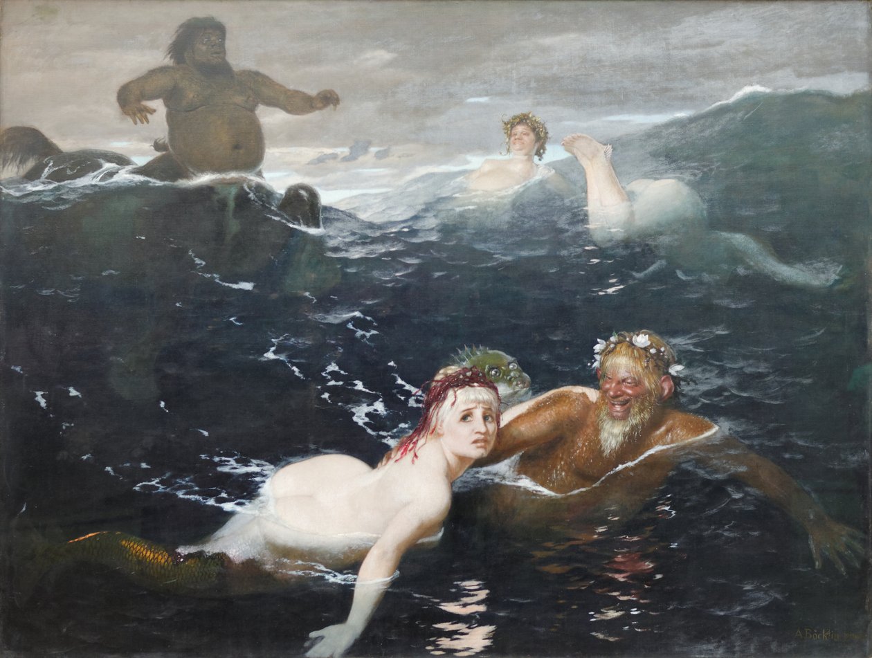 En el juego de las olas de Arnold Böcklin