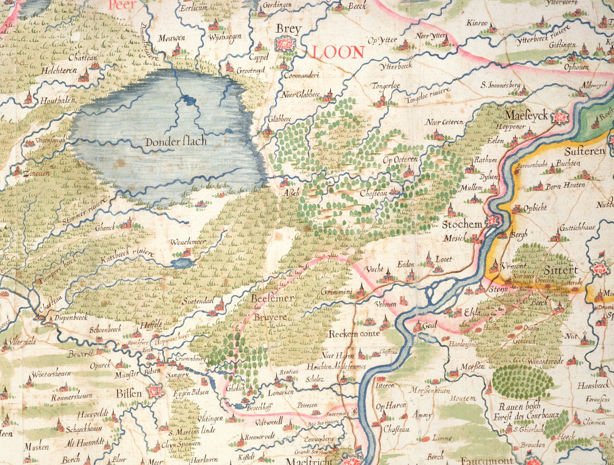 Mapa de Flandes en la época de la Guerra de los Treinta Años (1618-48), del 