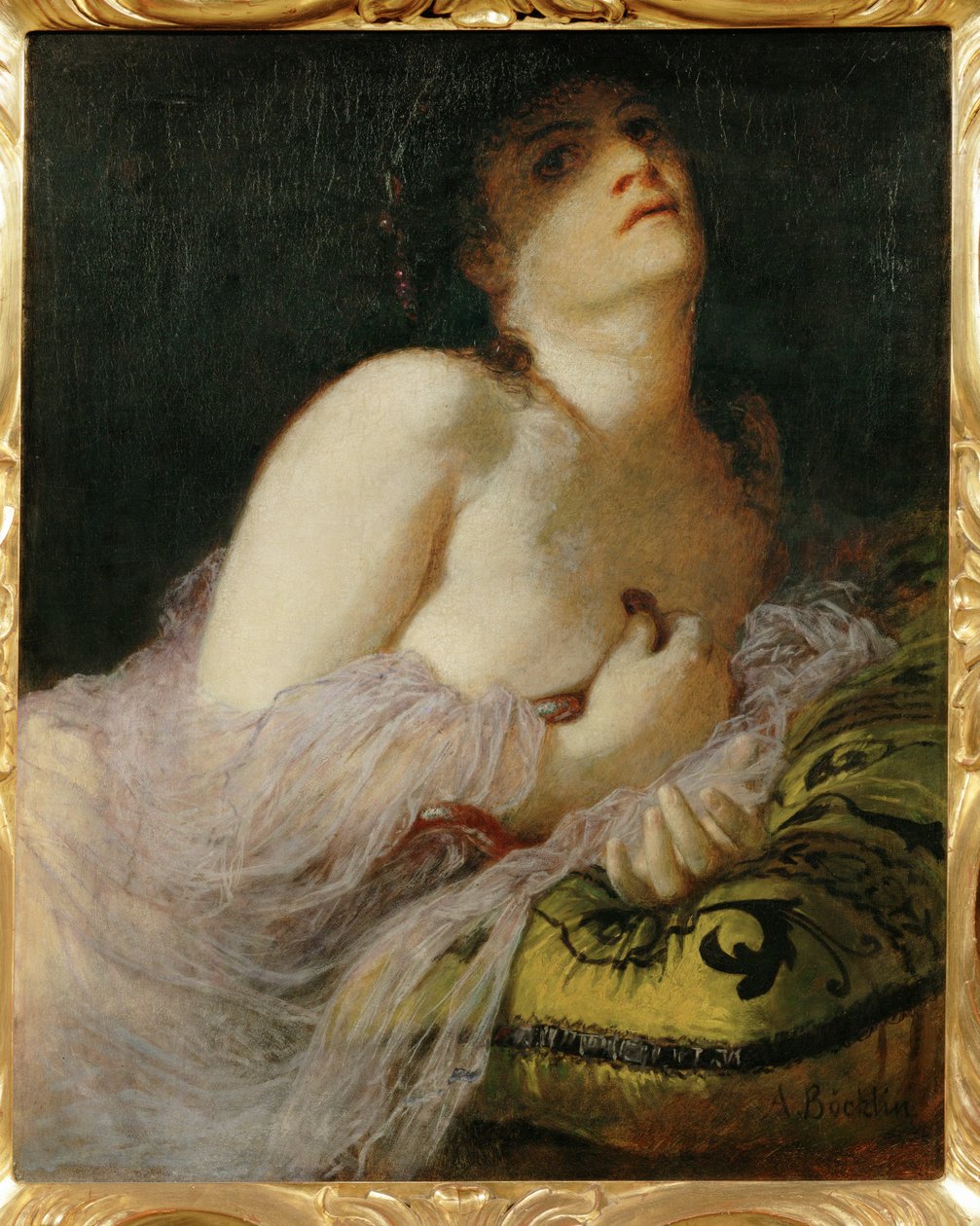 Der Tod der Cleopatra - La muerte de Cleopatra ... (pintura sobre lienzo) de Arnold Böcklin